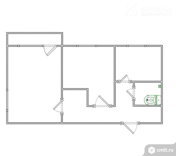 2-комнатная квартира 42,6 кв.м. Фото 1.