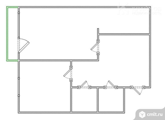 1-комнатная квартира 35 кв.м. Фото 1.