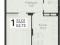 1-комнатная квартира 52,73 кв.м. Фото 1.