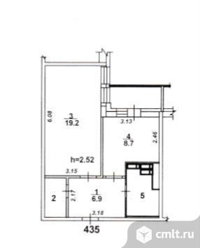 1-комнатная квартира 41,5 кв.м. Фото 15.