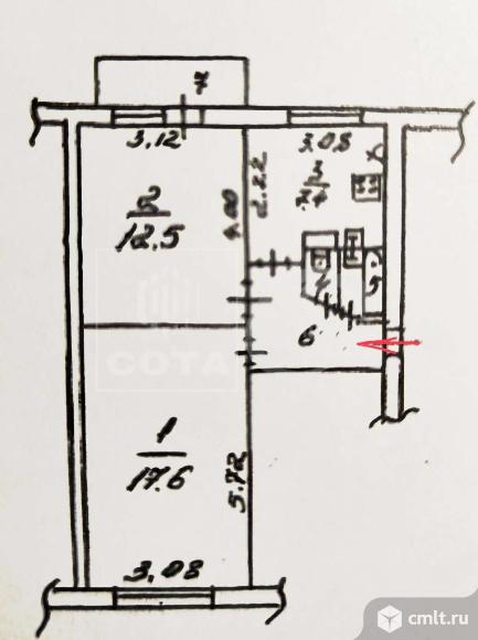 2-комнатная квартира 45,3 кв.м. Фото 13.