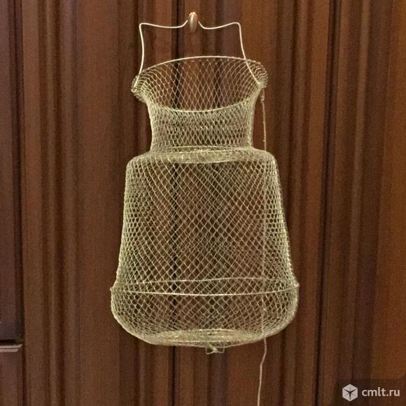 Садок складной металлический на пружине, диаметр 35*65. Фото 1.