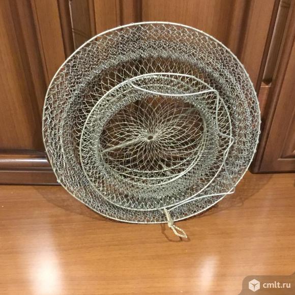 Садок складной металлический на пружине, диаметр 35*65. Фото 4.