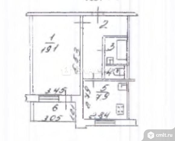 1-комнатная квартира 37,8 кв.м. Фото 15.
