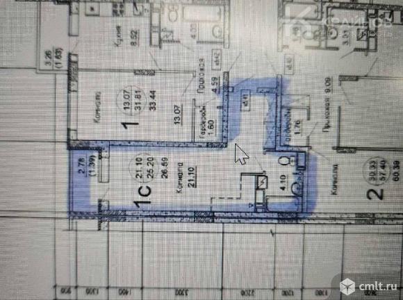 1-комнатная квартира 26,59 кв.м. Фото 10.