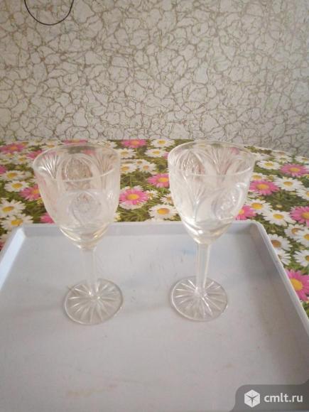 Бокалы хрустальные. Фото 1.