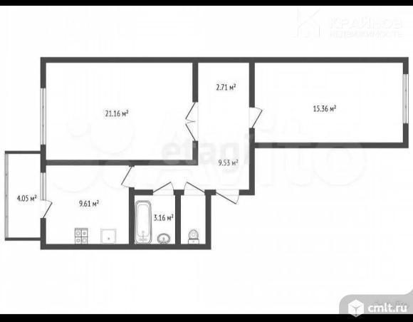 2-комнатная квартира 67,2 кв.м. Фото 1.