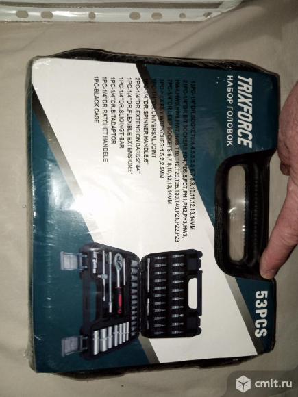 Набор инструментов с головками и трещеткой 53 предмета. Фото 1.