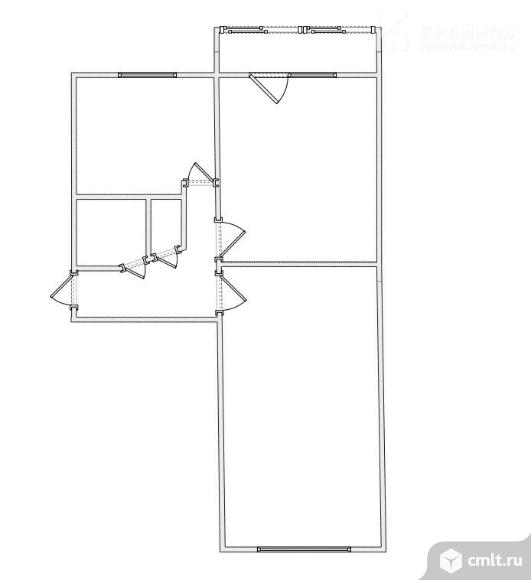 2-комнатная квартира 44,8 кв.м. Фото 1.