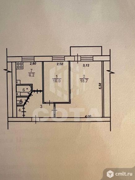 2-комнатная квартира 43 кв.м. Фото 14.