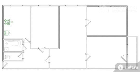4-комнатная квартира 62 кв.м. Фото 1.