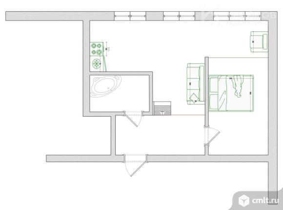 2-комнатная квартира 48 кв.м. Фото 1.