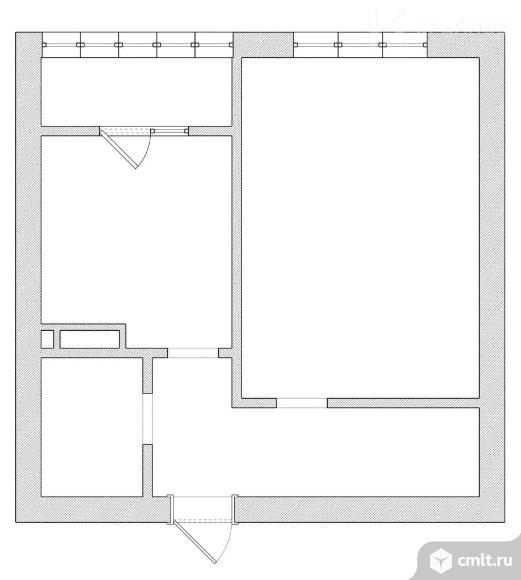 1-комнатная квартира 45 кв.м. Фото 1.
