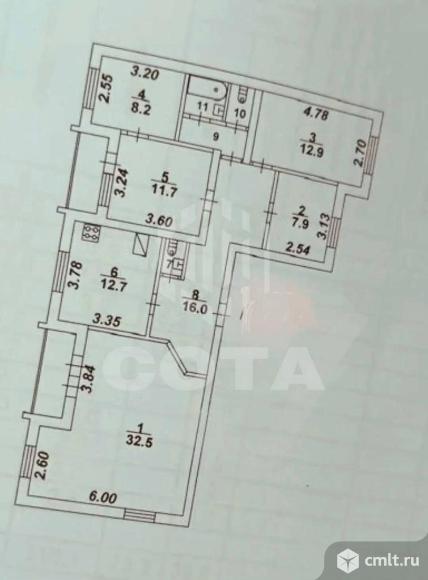 4-комнатная квартира 110 кв.м. Фото 17.