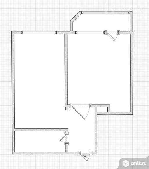 1-комнатная квартира 38 кв.м. Фото 1.