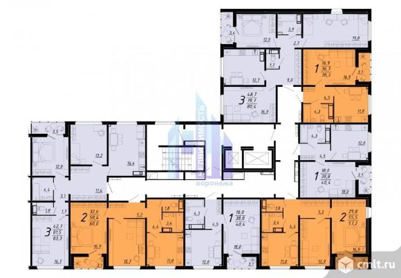 3-комнатная квартира 83 кв.м. Фото 1.