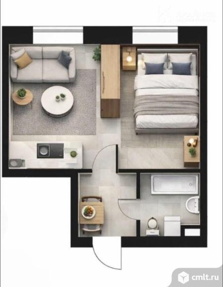 1-комнатная квартира 29,1 кв.м. Фото 1.