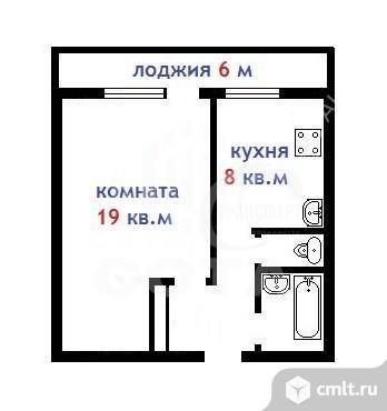 1-комнатная квартира 35,3 кв.м. Фото 15.