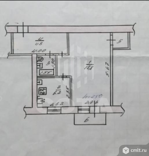 1-комнатная квартира 34 кв.м. Фото 11.