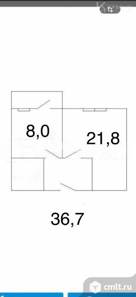 1-комнатная квартира 36,7 кв.м. Фото 1.