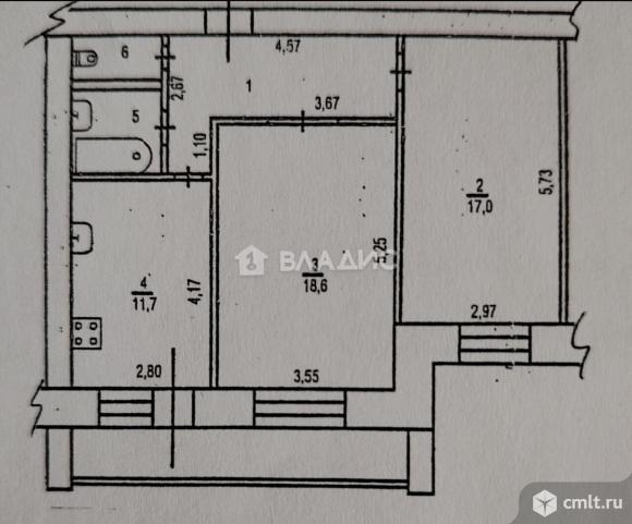 2-комнатная квартира 63 кв.м. Фото 19.