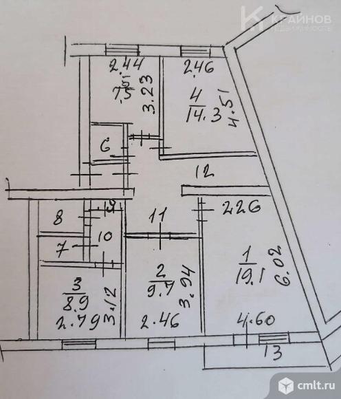 4-комнатная квартира 79,7 кв.м. Фото 1.