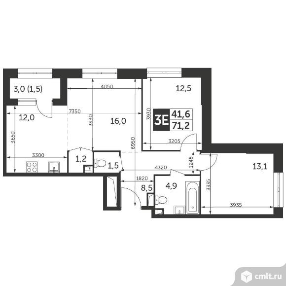 Продам 3-комн. квартиру 71.2 кв.м.. Фото 1.