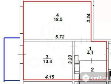 1-комнатная квартира 39,5 кв.м. Фото 16.