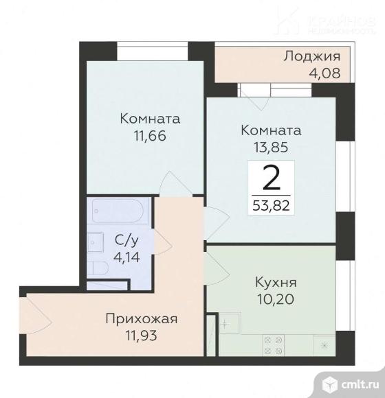 2-комнатная квартира 54 кв.м. Фото 1.