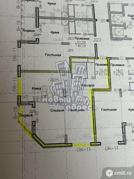 2-комнатная квартира 62,04 кв.м. Фото 17.