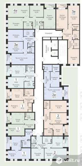 2-комнатная квартира 56,85 кв.м. Фото 11.