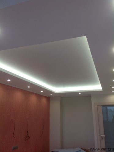 Комбинированные потолки из гипсокартона и натяжных!