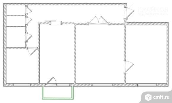 3-комнатная квартира 73 кв.м. Фото 1.