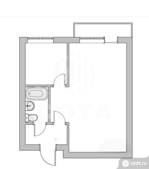 1-комнатная квартира 29,2 кв.м. Фото 6.