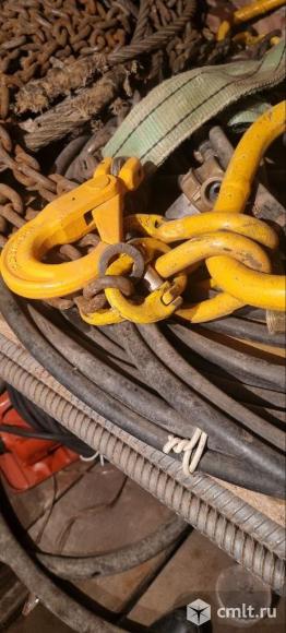 Строп цепной для крана 4СЦ 6,7*6000 (4 ветвевой, цепной г/п 6,3 т длиной 6  мс замками). Фото 1.