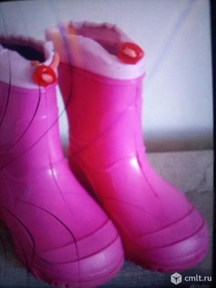 Сапожки резиновые для девочки.. Фото 1.