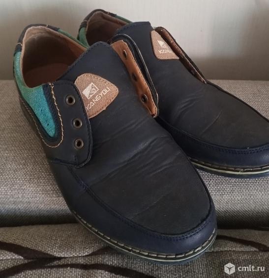 Туфли мужские ,со вставками,на шнурках,размер,39-40.. Фото 4.