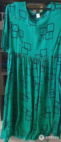 Платье новое, х/б( штапель),свободное,на кокетке,с карманами. Фото 1.