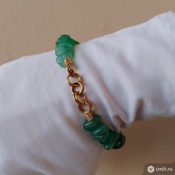 Браслет ручной работы из авантюрина.. Фото 1.