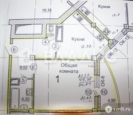 1-комнатная квартира 51,2 кв.м. Фото 17.