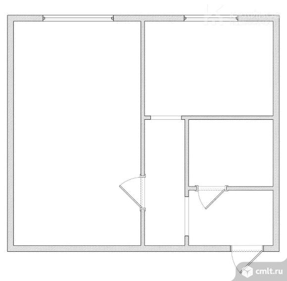 1-комнатная квартира 32 кв.м. Фото 1.