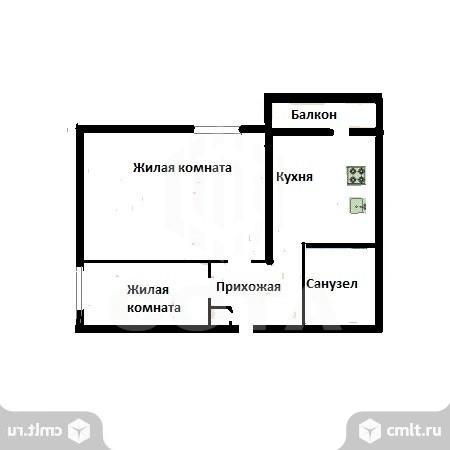 2-комнатная квартира 43,2 кв.м. Фото 12.