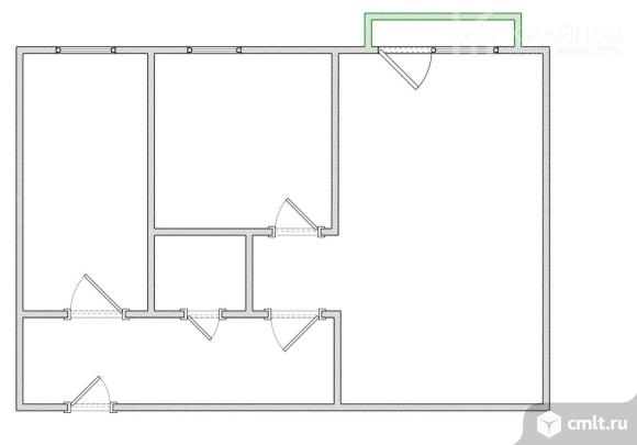 2-комнатная квартира 42,7 кв.м. Фото 1.
