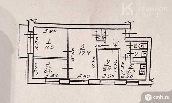 4-комнатная квартира 62,2 кв.м. Фото 1.