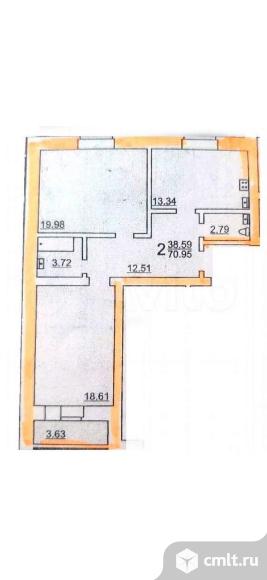 2-комнатная квартира 71 кв.м. Фото 20.