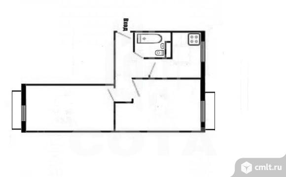 2-комнатная квартира 45 кв.м. Фото 11.