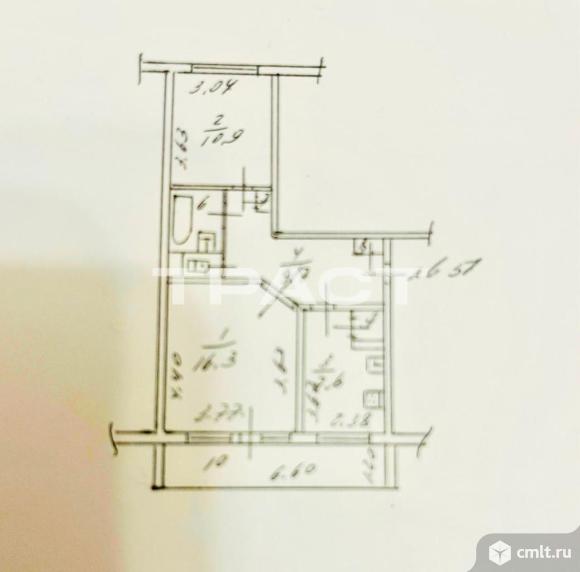 2-комнатная квартира 53,6 кв.м. Фото 11.