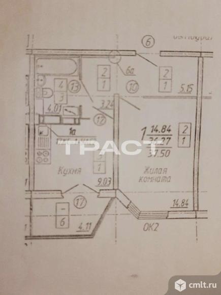1-комнатная квартира 37,5 кв.м. Фото 14.