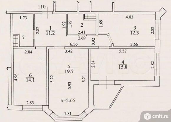3-комнатная квартира 81 кв.м. Фото 1.