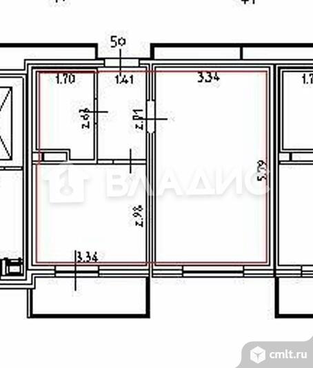 1-комнатная квартира 37,3 кв.м. Фото 15.